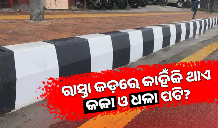 ରାସ୍ତା କଡ଼ରେ ଥିବା ପଥରରେ କାହିଁକି ଥାଏ କଳା ଓ ଧଳା ରଙ୍ଗ? ଜାଣନ୍ତୁ ଏହା ପଛର ପ୍ରକୃତ କାରଣ