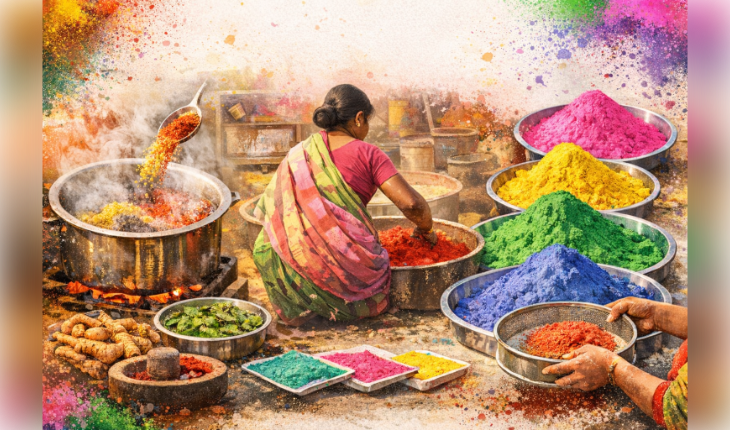 ହୋଲି ପାଇଁ ବ୍ୟବହାର ହେଉଥିବା ‘ଫଗୁ’ ବା ରଙ୍ଗ କିପରି ପ୍ରସ୍ତୁତ ହୁଏ? ଜାଣନ୍ତୁ ସମ୍ପୂର୍ଣ୍ଣ ପ୍ରକ୍ରିୟା