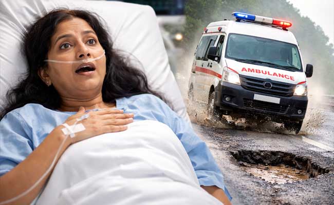 ରାସ୍ତା ଖାଲରେ ପଡିଲା ଆମ୍ବୁଲାନ୍ସ, ବ୍ରେନ୍ ଡେଡ୍ ମହିଳାଙ୍କ ଶରୀରରେ ଫେରିଆସିଲା ଜୀବନ
