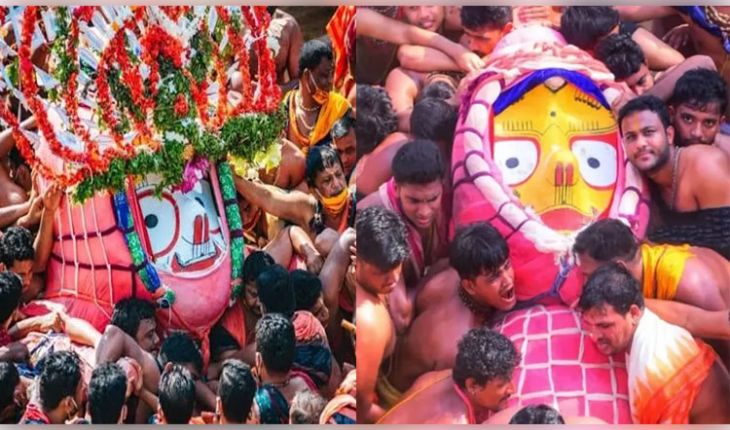 ଗୋଟି ପହଣ୍ଡିରେ ଝୁଲିଝୁଲି ଆସି ରଥାରୁଢ଼ ହେଲେ ପ୍ରଭୁ ବଳଭଦ୍ର, ପରେ ଶୂନ୍ୟ ପହଣ୍ଡିରେ ଆସି ରଥରେ ବିଜେ କଲେ ଦେବୀ ସୁଭଦ୍ରା 