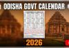 Odisha Govt Calendar 2026