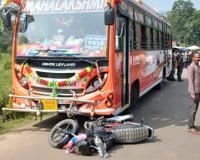 ବାଇକକୁ ଧକ୍କା ଦେଲା ଯାତ୍ରୀବାହୀ ବସ୍; ବାଇକ ଚାଳକ ମୃତ, ଅନ୍ୟ ଜଣେ ଗୁରୁତର