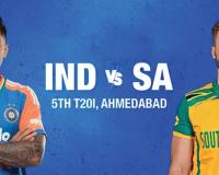 IND vs SA 5th T20:  ଆଜି ଭାରତ-ଦକ୍ଷିଣ ଆଫ୍ରିକା ଶେଷ ଟି-୨୦, ସିରିଜ ହାତେଇବା ଲକ୍ଷ୍ୟରେ ଭାରତ...