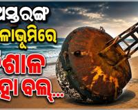 ସମୁଦ୍ରରୁ ଭାସି ଆସି ଅସ୍ତରଙ୍ଗ ବେଳାଭୂମିରେ ଲାଗିଲା ବିଶାଳ ସାମୁଦ୍ରିକ ବୁଏ...
