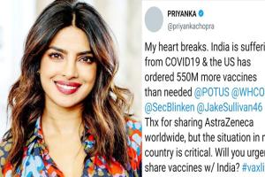 ଦେଶ ପାଇଁ ଟିକାକୁ ନେଇ ଆମେରିକାକୁ ସାହାଯ୍ୟ ମାଗିଲେ ପ୍ରିୟଙ୍କା