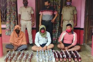 ୨୨ଲିଟର ଚୋରା ମଦ ଜବତ, ୩ ଗିରଫ