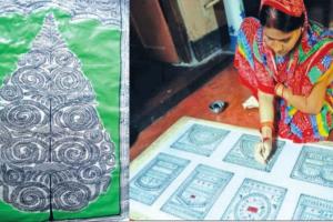 ଜନଜାତି କଳା ନିଶାରେ ଗୃହିଣୀ; ବିନା ପ୍ରଶିକ୍ଷଣରେ ଆଙ୍କୁଛନ୍ତି ଆକର୍ଷଣୀୟ କଳାକୃତି