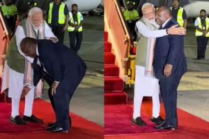 ମୋଦୀଙ୍କ ପାଦ ଛୁଇଁ ସ୍ବାଗତ କଲେ ପାପୁଆ ନ୍ୟୁ ଗିନି ପ୍ରଧାନମନ୍ତ୍ରୀ