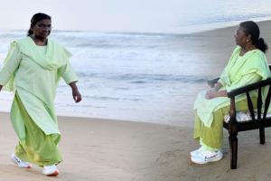 ସମୁଦ୍ର କୂଳରେ ପ୍ରାତଃ ଭ୍ରମଣ କଲେ ରାଷ୍ଟ୍ରପତି ଦ୍ରୌପଦୀ ମୁର୍ମୁ