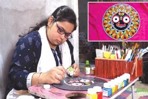 ଚିତ୍ରକଳାରେ ବେଶ ପ୍ରତିଭାଶାଳୀ ବୌଦ୍ଧର ଶିଖା ମିଶ୍ର, ଆଙ୍କୁଛନ୍ତି ପ୍ରଭୁ ଜଗନ୍ନାଥଙ୍କ ରଙ୍ଗ ବେରଙ୍ଗର ମନଲୋଭା ଛବି