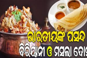 ଖାଦ୍ୟ ଅର୍ଡର ଢ଼ାଞ୍ଚା ରିପୋର୍ଟ: ପ୍ରତି ସେକେଣ୍ଡରେ ଅର୍ଡର ହେଉଛି ୨ଟି ବିରିୟାନୀ, ୨.୩ କୋଟି ଲୋକଙ୍କ ପସନ୍ଦ ମସଲା ଦୋସା…