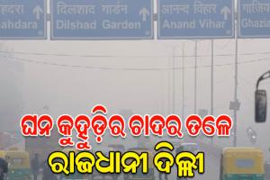 ପ୍ରଦୂଷଣ ଏବଂ ଘନ କୁହୁଡ଼ିର ଆସ୍ତରଣ ତଳେ ରାଜଧାନୀ ଦିଲ୍ଲୀ; ଦିଶିଲାନି ରାସ୍ତାଘାଟ, ଅସ୍ତବ୍ୟସ୍ତ ଜନଜୀବନ