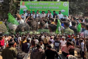 ରାଜ୍ୟ ପରିବହନ ବିଭାଗର ଅନ୍ଧ ନୀତି ପ୍ରତିବାଦରେ ମୟୂରଭଞ୍ଜ ଜିଲ୍ଲା ବିଜୁ ଯୁବ ଓ ଛାତ୍ର ଜନତା ଦଳ ପକ୍ଷରୁ 'ଜନ ଜାଗରଣ' ଆନ୍ଦୋଳନ