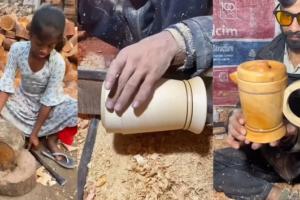 Viral Video: କାଠ ଗଣ୍ଡିରୁ ତିଆରି ହେଲା ସୁନ୍ଦର ପାଣି ଜଗ୍: ଭିଡିଓ ଦେଖି ଲୋକେ ହେଲେ ଆଶ୍ଚର୍ଯ୍ୟ