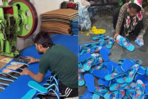 Viral Video: ହୱାଇ ଚପଲ କିପରି ତିଆରି ହୁଏ ଜାଣନ୍ତି କି? ସୋସିଆଲ ମିଡିଆରେ ଭାଇରାଲ ହେଉଛି ଏହି ମେକିଂ ଭିଡିଓ