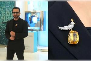 ୪୨ ଲକ୍ଷର ମହିଳା ବ୍ରୋଚ୍ ପିନ୍ଧି ଚର୍ଚ୍ଚାରେ ନବାବ ସୈଫ୍