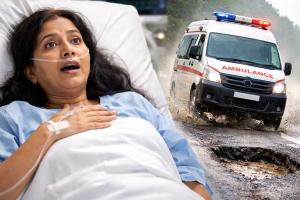 ରାସ୍ତା ଖାଲରେ ପଡିଲା ଆମ୍ବୁଲାନ୍ସ, ବ୍ରେନ୍ ଡେଡ୍ ମହିଳାଙ୍କ ଶରୀରରେ ଫେରିଆସିଲା ଜୀବନ