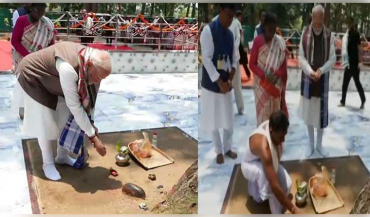 ରାଷ୍ଟ୍ରପତିଙ୍କ ସହ ମିଶି ଆଦିବାସୀଙ୍କ ଗୋଷାଣୀ ପୀଠରେ ପୂଜାର୍ଚ୍ଚନା କଲେ ପ୍ରଧାନମନ୍ତ୍ରୀ